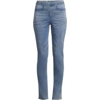 High Waist Straight Knit STARFISH Jeans für Damen in Plus-Größe, Damen, size: plus, Blau, Baumwoll-Mischung/Polyester-Mischung, by Lands' End