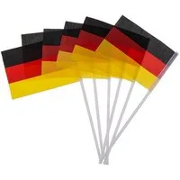 Out of the Blue Flagge 6 Mini-Fahnen Deutschlandflaggen mit Kunststoffstab ca. 15 x 10 cm