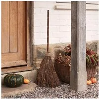 Lights4fun LED-Dekofigur Halloweendeko LED Hexenbesen