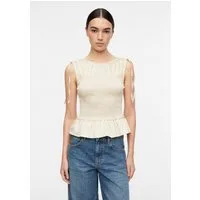 comma Blusentop Bluse Gesmoktes Top mit Volants