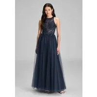 Hey Kyla Abendkleid - Bodenlanges Tüllkleid mit Stickerei Taillierter Schnitt mit ausgestelltem Rockteil
