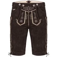 PAULGOS Trachtenhose Herren Lederhose Kniebund mit Trägern 100% Echtleder