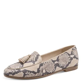 Tamaris - Da.-Slipper beige snake - Gr. - 39