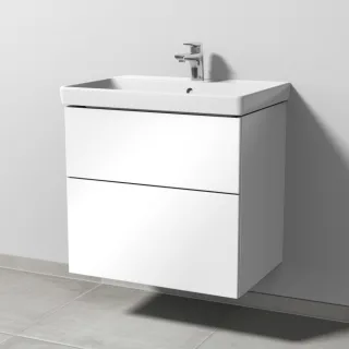 Sanipa 3way Waschtischunterbau zu Villeroy & Boch Avento Waschtisch mit 2 Auszügen, Weiß-Glanz SF62278