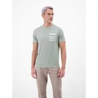 LERROS T-Shirt T-Shirt mit O-Neck und Brusttasche