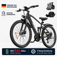 PixelPilot E-Bike Cityrad 26 Zoll Elektrofahrrad 48V 9,9Ah Akku Abnehmbarer Korb, 7 Gang, Nabenmotor, 475,2 Wh, (Packung)