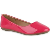 VAN HILL 21117539 MU DM-8 Damen Ballerinas Fuchsia 39 Ballerina Damen Klassische Ballerinas Lack Slippers Leder-Optik Abend-