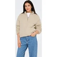 ONLY Sweatshirt ONLNEW DALLAS L/S HIGHNECK ZIP SWT NOOS Kunstfaser, regular fit