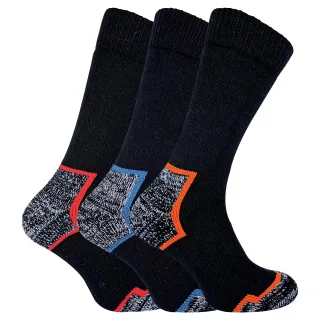 3 Paar Herren Heavy Duty Cotton Cushioned Work Boot Socken