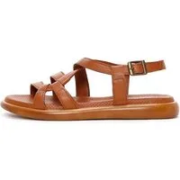 Derimod Sandalen aus Leder Sandale Echtes Leder, Schnallenverschluss, Perforiertes Fußbett