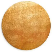 MuchoWow Gemälde Eisen - Rost - Gold - Metall - Luxus, Fotodruck (1 St), Kreis Wanddekoration, Rundes Wandbild, 30x30 cm