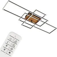 Briloner Leuchten LED Deckenleuchte 3156018 FRAME, LED fest integriert, Neutralweiß, Kaltweiß, Warmweiß, Deckenlampe, 104x42x10cm, Chrom, 55W, Wohnzimmer, Schlafzimmer, Küche