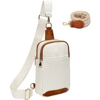 M-Diamant Umhängetasche Kompakte Crossbody Brusttasche mit Wechselgurt Leichte Schultertasche, Praktische Fächeraufteilung