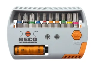 HECO Bit-Selector, HECO  und Pozi-Drive, mit Farbkodierung 11-tlg. - 57107
