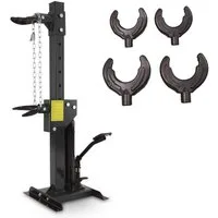 Bituxx Demontagewerkzeug Federbeinspanner Hydraulisch 3T Schwarz, B: 35 cm, L: 34 cm, (5-tlg., MS-19530)