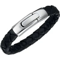 Lunavit Armband Lunavit Magnet Lederarmband Nexus, schwarz