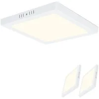 ZMH LED Deckenleuchte Wohnzimmer ∅23CM Weiß Modern 18W Deckenlampe Kinderzimmer, Augenschutz, LED fest integriert, 4000K Flurlampe für Küche Büro Esszimmer
