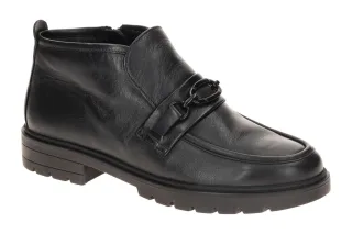 ara 12-11266 01 CAMBRIDGE-ST Damen Stiefeletten Schwarz - elegante Mokassin-Stil