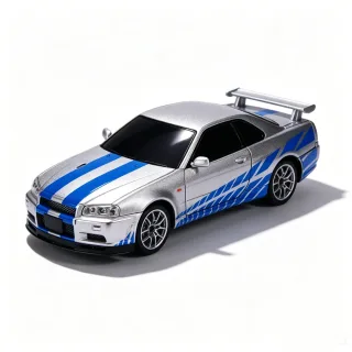 JKHL 1901-410D RTR 1/24 2.4G 4WD R34 Drift RC Car Alloy Body Shell LED Light On-Road Full Proportional High Speed Racing