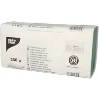 PAPSTAR Papierhandtuch 250 x Blatt Handtuchpapier V-Falz 23 x 25 cm grün Zick Zack 1-lagig