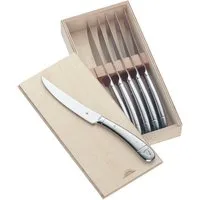 WMF Steakbesteck Geschenkidee Steakmesser-Set, 6-teilig (6-tlg), Cromargan® Edelstahl rostfrei 18/10, 6x Steakmesser (Gesamtlänge 23,0 cm) in Holzbox
