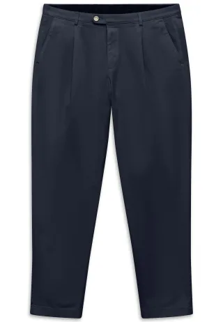 Bugatti Herren Bundfaltenhose aus Baumwoll-Stretch