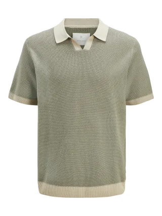 JACK&JONES - JPRCCEASTON KNIT SPLIT NECK SS SN - Gr. - L