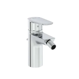VitrA Flow Soft Einhebel-Bidetmischer mit Ablaufgarnitur Höhe 15 cm Einlochmontage Chrom,A43054EXP A43054EXP