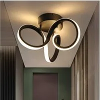 ZMH LED Deckenleuchte Ø31cm Innen Modern Aluminium wohnzimmer schlafzimmer, LED fest integriert, 3000k, Nicht Dimmbar Up/Down Light Kabelgebunden
