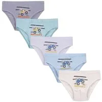 LOREZA Slip 5er Set Jungen Slips - Rallye - Bunt (Set, 5-St)