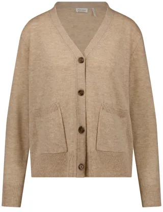 GERRY WEBER Collection - Strickjacke beige/braun - Gr. - 40