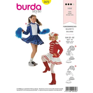 burda Schnitt 2472 "Funkenmariechen" für Mädchen