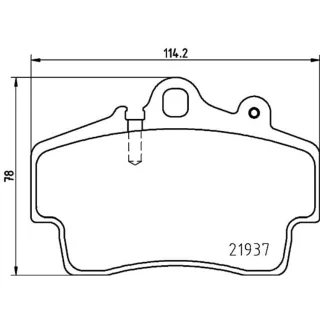 Hella Bremsbel?ge vorne Porsche Boxster Cayman