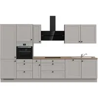 nobilia® Küchenzeile "Cascada II", NEU: individuell anpassbar mit gratis Profi-Beratung, vormontiert, Breite 360 cm, Ausrichtung wählbar, wahlw. mit E-Geräten