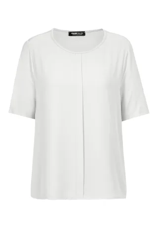 FRANK WALDER - Blusenshirt NOS mit Mittelnaht-Detail ecru - Gr. - 46