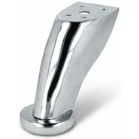 MS Beschläge Möbelfuß Sofafuß Chrom glänzend 90mm - DIY Möbelbein Metall, Design Couchfuß Möbelstütze Bodenschutz
