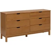 OTTO home Kommode Post, massives Kiefernholz, mit vielen Stauraummöglichkeiten, Breite 150 cm