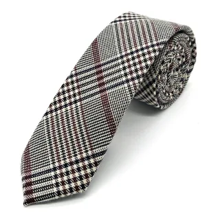 prince bowtie - Krawatte Karo 6cm m-rot - Gr. - OS