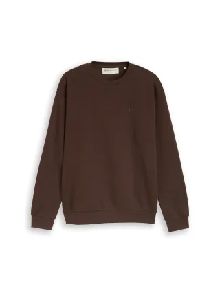 Denim Tom Tailor - Basic Sweatshirt cool dark brown - Gr. - S