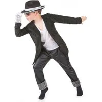 JADEO Kostüm Popstar Kinderkostüm schwarz-weiss