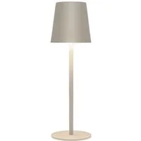 Coen Bakker Deco BV LED Außen-Tischleuchte Touch Tischlampe Dimmbar Akku IP44 Glatt Klein, Touch-Funktion, LED fest verbaut, Kaltweiß, Warmweiß, Tageslichtweiß