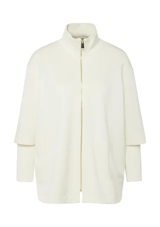 comma - Sweatshirt Jacke creme - Gr. - 36