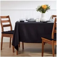 Homescapes Tischdecke Tischdecke schwarz – 137 x 137 cm, 100% Baumwolle (1-tlg)