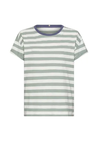 camel active - T-Shirt aus reiner Baumwolle jade/milk white - Gr. - L