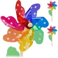 relaxdays Deko-Windrad 2er Set Windrad