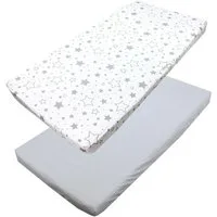 TupTam Spannbettlaken Baby Spannbettlaken Spannbetttuch für Babybett Kinderbett 2er Pack