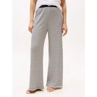 Tommy Hilfiger Underwear Homewearhose PRINT RIB PANTS elastischer Bund, geringelt, weites Bein, Rippware