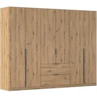 OTTO home Drehtürenschrank Kleiderschrank Schrank Garderobe AGORDO mit Dekor- oder Hochglanzfront (in zwei Griff-Farben, Breite 271 cm) mit Außenschubkästen, Serie in 7 Breiten und 2 Höhen MADE IN GERMANY