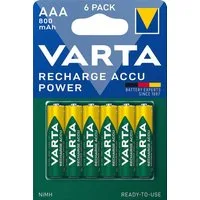 VARTA Recharge Accu Recycled AAA 800 mAh Akkupacks Micro 800 mAh (6 St)