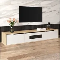STILVORA TV-Schrank mit LED-Beleuchtung,TV-Schrank TV-Regal mit Klapptüren und Hochglanz (Breite 180 cm, 1-St) Hochglanz,mit farbwechselndem LED-Licht,Klapptüren
